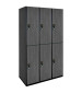 Double Tier Wooden Lockers (Gray)