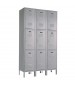 Gray Triple Tier Lockers Friction Catch