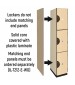 Optional End Panels Triple Tier Wood Storage Lockers (Wood Grain Finish)