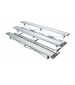 Three Row Aluminum Bleachers with Double Footboards