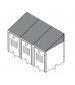 3-Wide Sloped Top Kit Gray