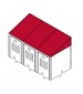 3-Wide Sloped Top Kit Red