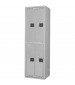 Four Compartment Extra Wide Uniform Lockers Gray