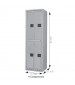 Four Compartment Extra Wide Uniform Lockers Dimensions