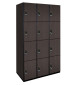 Four Tier Wood Lockers (Black)