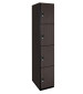 Four Tier Wood Locker (Black)