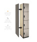 Four Tier Wood Locker (White)