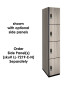 Four Tier Wood Locker (White)