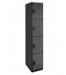 Four Tier Wood Locker (Gray) shown with Optional End Panel