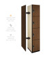 Four Tier Wood Locker (Brown)