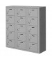 15 Door Cell Phone Lockers Unit Gray