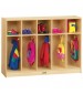 5-Wide Locker Group with Cubbies: Assembled