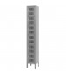 Six Tier Ventilated Steel Box Locker Gray