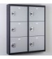 Gray keyless wall mount pistol locker