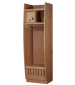 Bow Front Locker Autumn Oak Finish