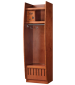 Bow Front Wood Locker Cinnamon Maple Finish