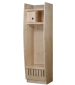 Bow Front Locker Hardrock Maple Finish