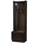 Open Front Wood Locker Charcoal Oak Finish