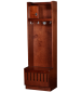 Open Front Wood Locker Rosewood Maple Finish 