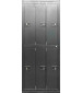 Six Compartment Wide Uniform Lockers
