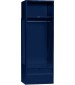 Navy Metal Stadium Lockers w/ Shelf & Footlocker