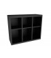 30” High Cubby with 6 Openings Black