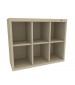 30” High Cubby with 6 Openings Sand