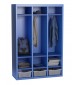 52” High Cubby with 12 Openings (shown with optional bins, hooks and premium color)