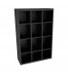 52” High Cubby with 12 Openings Black