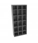 78” High Cubby with 18 Openings Medium Grey