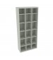 78” High Cubby with 18 Openings Light Grey