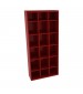 78” High Cubby with 18 Openings Crimson