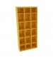 78” High Cubby with 18 Openings Yellow