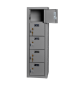 5 Cell Phone Lockers Unit with Key Locks Gray