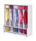 Colorful Kids Coat Lockers with Cubbies and Seats
