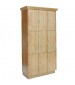 Triple Tier Wood Locker (shown 3-wide with 3 side crown molding and locker base)
