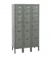Hallowell Five Tier Box Lockers 3 Wide-Gray