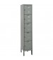 Hallowell Five Tier Box Locker 1 Wide-Gray