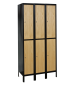 Double Tier Hybrid Wood Metal Lockers