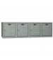 Hallowell 4 Person Wall Mount Locker-Gray