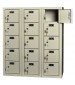 beige handgun locker with 15 compartments
