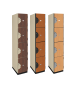 Four Tier Wood Storage Locker (Wood Grain Finish)
