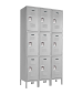 Triple Tier Metal Lockers Gray
