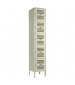 Beige Five Tier Ventilated Locker with Friction Catch Handle