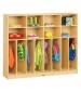 Kids 8-person Wide Wooden Coat Lockers with Cubbies