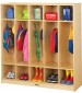 Open Kid's Coat Locker Group with Double Cubbies: Assembled