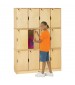 Kids Wood Lockers 4-Wide 3-Tier: Assembled