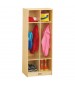 Kids Wooden Coat Locker with Dual Cubbies