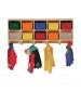 Kids Wooden Cubby Lockers (shown with optional colorful bins, order separately)