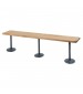 9-1/2" Wide Locker Room Benches with 3 Pedestals